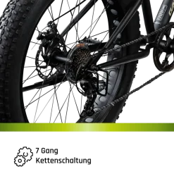 Galano Fatman 4.0 Fatbike 26 Zoll für Herren und Damen ab 155 cm Fahrrad Mountainbike Hardtail 7 Gang MTB