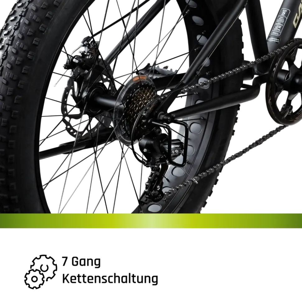Galano Fatman 4.0 Fatbike 26 Zoll für Herren und Damen ab 155 cm Fahrrad Mountainbike Hardtail 7 Gang MTB