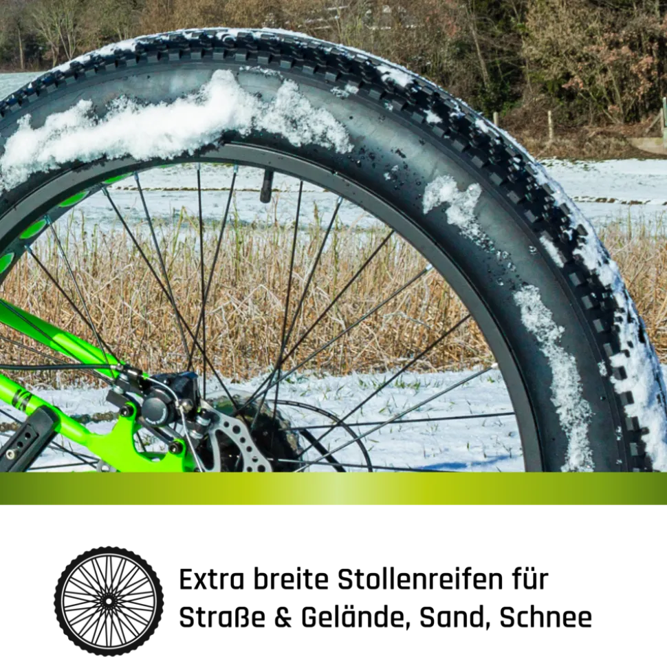 Galano Fatman 4.0 Fatbike 26 Zoll für Herren und Damen ab 155 cm Fahrrad Mountainbike Hardtail 7 Gang MTB