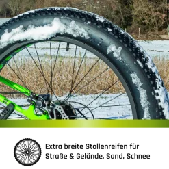 Galano Fatman 4.0 Jugendfahrrad ab 8 Jahre Jungen Mädchen 130 - 145 cm 24 Zoll Kinder Fahrrad Fatbike Mountainbike MTB Hardtail