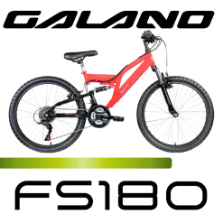 Galano FS180 Jugendfahrrad 24 Zoll Mountainbike 130 - 145 cm 18 Gänge Mädchen Jungen Fahrrad ab 8 Jahre MTB Fully Jugendrad V-Brakes