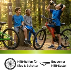 Galano FS180 Jugendfahrrad 24 Zoll Mountainbike 130 - 145 cm 18 Gänge Mädchen Jungen Fahrrad ab 8 Jahre MTB Fully Jugendrad V-Brakes