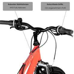 Galano FS180 Jugendfahrrad 24 Zoll Mountainbike 130 - 145 cm 18 Gänge Mädchen Jungen Fahrrad ab 8 Jahre MTB Fully Jugendrad V-Brakes