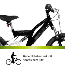Galano FS180 Kinderfahrrad ab 6 Jahre 120-135cm Mädchen Jungen Fahrrad 20 Zoll 6 Gang Mountainbike Fully mit V-Brakes MTB