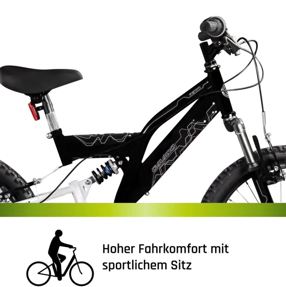 Galano FS180 Kinderfahrrad ab 6 Jahre 120-135cm Mädchen Jungen Fahrrad 20 Zoll 6 Gang Mountainbike Fully mit V-Brakes MTB