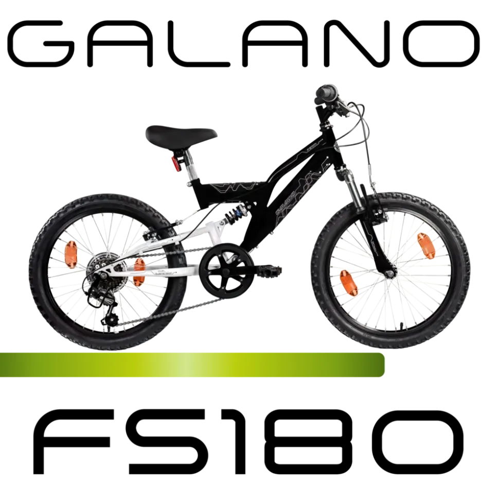 Galano FS180 Kinderfahrrad ab 6 Jahre 120-135cm Mädchen Jungen Fahrrad 20 Zoll 6 Gang Mountainbike Fully mit V-Brakes MTB