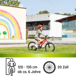 Galano FS180 Kinderfahrrad ab 6 Jahre 120-135cm Mädchen Jungen Fahrrad 20 Zoll 6 Gang Mountainbike Fully mit V-Brakes MTB
