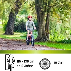 Galano FS180 Kinderfahrrad 6 Gang 18 Zoll ab 6 Jahre 115 - 130 cm Mountainbike Fully für Jungen und Mädchen MTB Fahrrad Fullybike