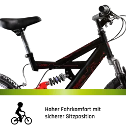 Galano FS180 Kinderfahrrad 6 Gang 18 Zoll ab 6 Jahre 115 - 130 cm Mountainbike Fully für Jungen und Mädchen MTB Fahrrad Fullybike