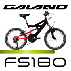 Galano FS180 Kinderfahrrad 6 Gang 18 Zoll ab 6 Jahre 115 - 130 cm Mountainbike Fully für Jungen und Mädchen MTB Fahrrad Fullybike