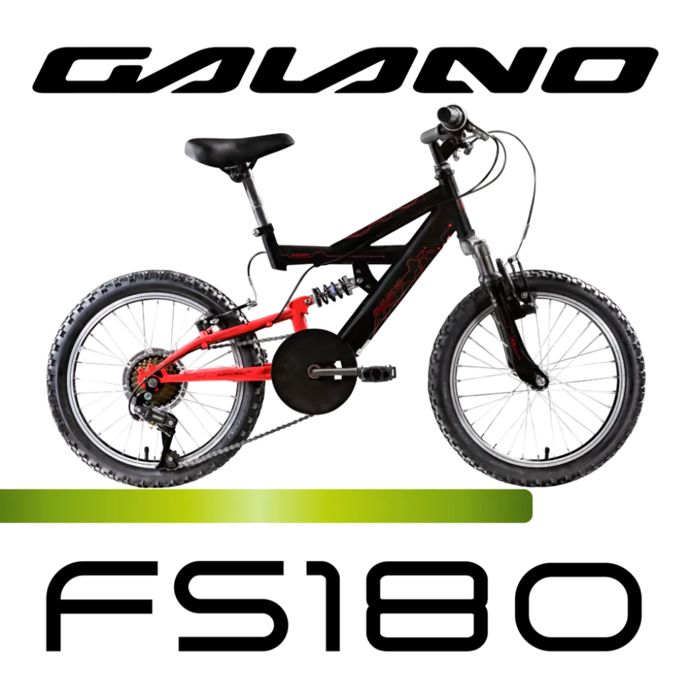 Galano FS180 Kinderfahrrad 6 Gang 18 Zoll ab 6 Jahre 115 - 130 cm Mountainbike Fully für Jungen und Mädchen MTB Fahrrad Fullybike
