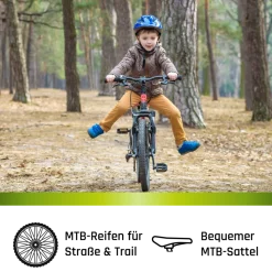 Galano FS240 Mountainbike Kinderfahrrad 24 Zoll Fahrrad 130 - 145 cm Fully ab 8 mit 18 Gängen Jugendfahrrad MTB
