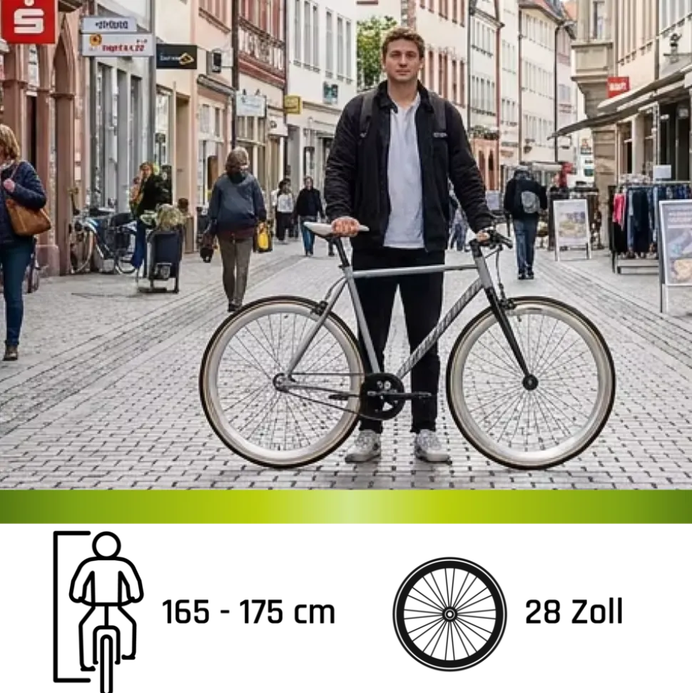 Galano GA301 Fitnessrad 28 Zoll 700c City Bike Stahlrahmen 3 Gang Nexus Rücktritt Fahrrad Urban Bike