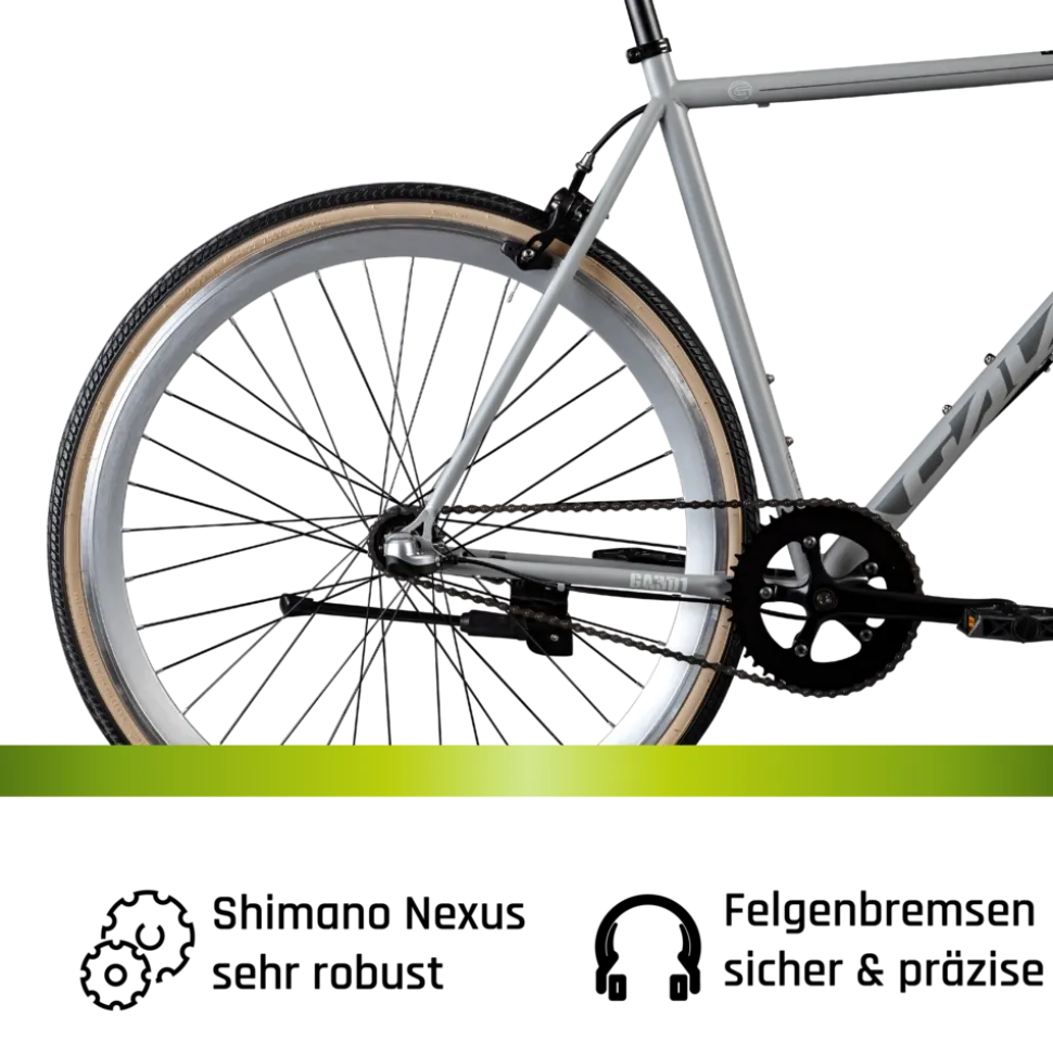 Galano GA301 Fitnessrad 28 Zoll 700c City Bike Stahlrahmen 3 Gang Nexus Rücktritt Fahrrad Urban Bike