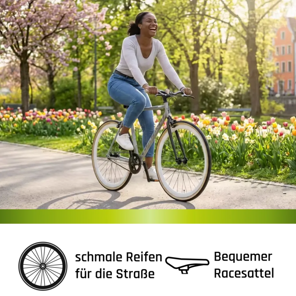 Galano GA301 Fitnessrad 28 Zoll 700c City Bike Stahlrahmen 3 Gang Nexus Rücktritt Fahrrad Urban Bike