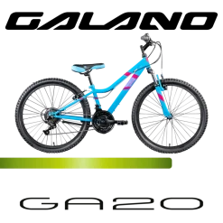 Galano GA20 Jugendfahrrad 24 Zoll Mountainbike 130 - 145 cm 21 Gänge Mädchen Jungen Fahrrad ab 8 Jahre MTB Hardtail Jugendrad V-Brakes