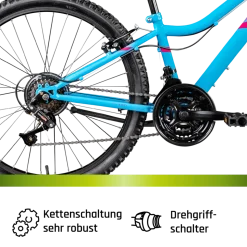 Galano GA20 Jugendfahrrad 24 Zoll Mountainbike 130 - 145 cm 21 Gänge Mädchen Jungen Fahrrad ab 8 Jahre MTB Hardtail Jugendrad V-Brakes