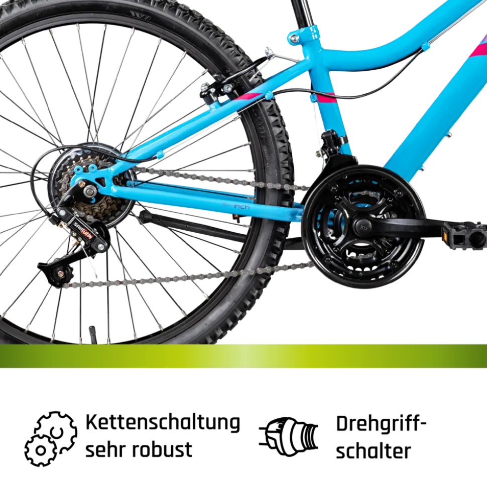 Galano GA20 Jugendfahrrad 24 Zoll Mountainbike 130 - 145 cm 21 Gänge Mädchen Jungen Fahrrad ab 8 Jahre MTB Hardtail Jugendrad V-Brakes