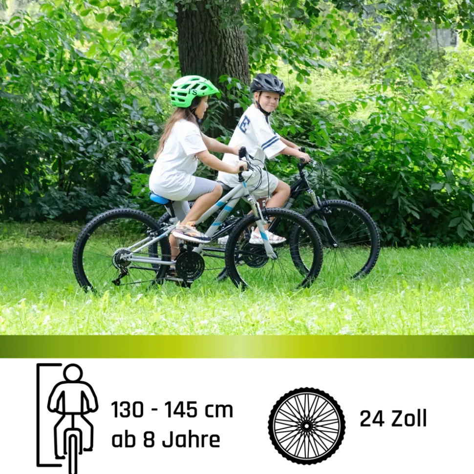 Galano GA20 Jugendfahrrad 24 Zoll Mountainbike 130 - 145 cm 21 Gänge Mädchen Jungen Fahrrad ab 8 Jahre MTB Hardtail Jugendrad V-Brakes