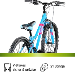 Galano GA20 Jugendfahrrad 24 Zoll Mountainbike 130 - 145 cm 21 Gänge Mädchen Jungen Fahrrad ab 8 Jahre MTB Hardtail Jugendrad V-Brakes