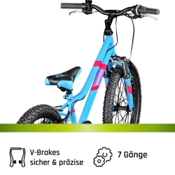 Galano GA20 Kinderfahrrad 20 Zoll 120 - 135 cm Mädchen Jungen Fahrrad ab 5 Jahre Mountainbike 7 Gänge MTB Hardtail Kinder Fahrrad
