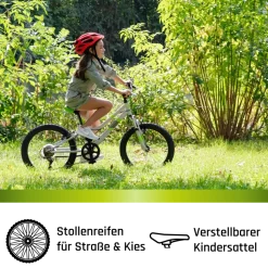 Galano GA20 Kinderfahrrad 20 Zoll 120 - 135 cm Mädchen Jungen Fahrrad ab 5 Jahre Mountainbike 7 Gänge MTB Hardtail Kinder Fahrrad
