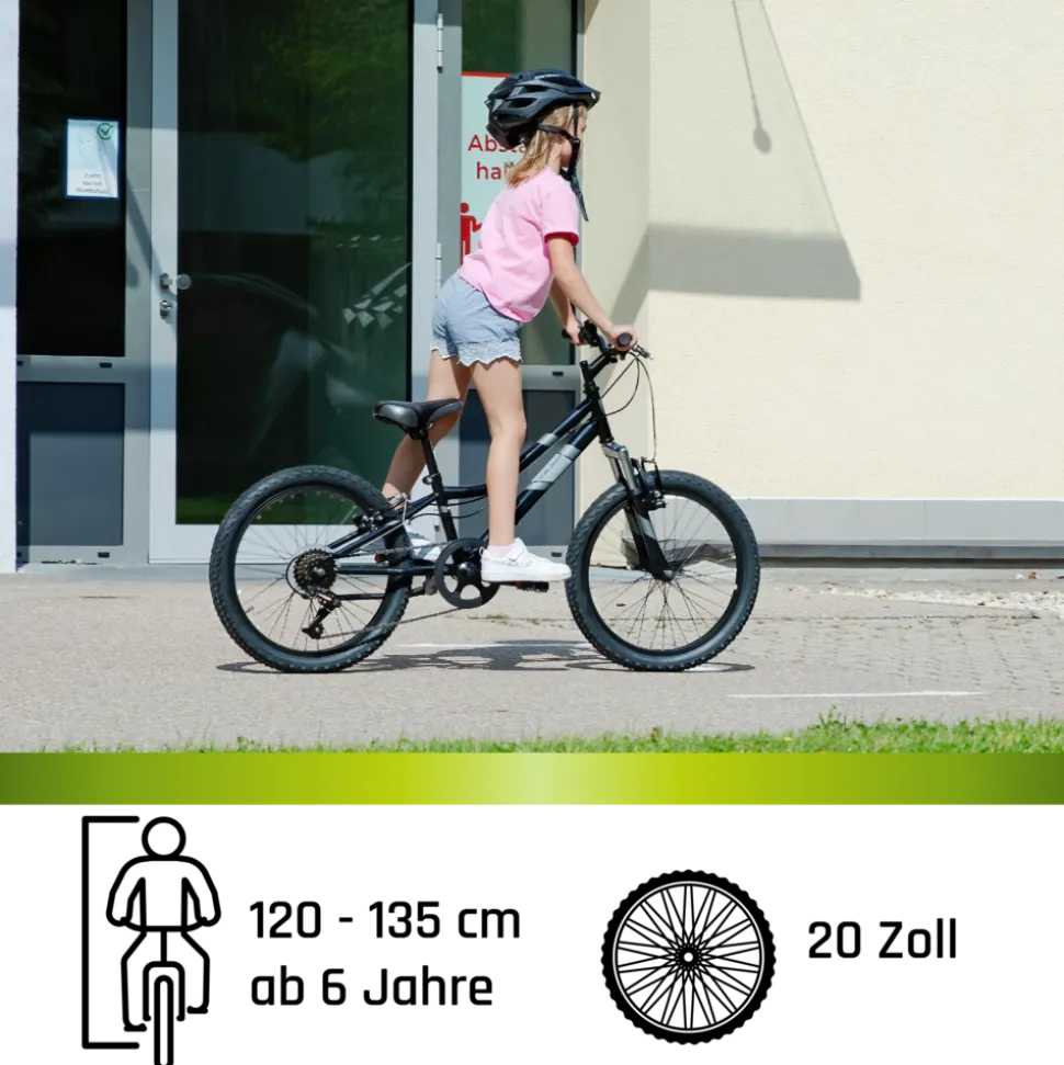Galano GA20 Kinderfahrrad 20 Zoll 120 - 135 cm Mädchen Jungen Fahrrad ab 5 Jahre Mountainbike 7 Gänge MTB Hardtail Kinder Fahrrad