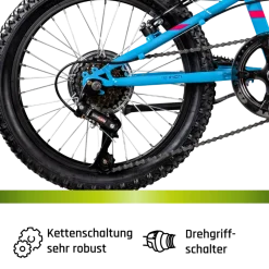 Galano GA20 Kinderfahrrad 18 Zoll 115 - 130 cm Mädchen Jungen Fahrrad ab 5 Jahre Mountainbike 7 Gänge MTB Hardtail Kinder Fahrrad