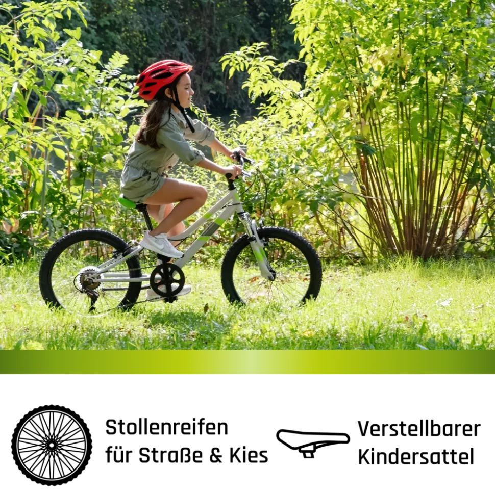 Galano GA20 Kinderfahrrad 18 Zoll 115 - 130 cm Mädchen Jungen Fahrrad ab 5 Jahre Mountainbike 7 Gänge MTB Hardtail Kinder Fahrrad