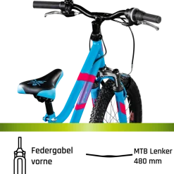 Galano GA20 Kinderfahrrad 18 Zoll 115 - 130 cm Mädchen Jungen Fahrrad ab 5 Jahre Mountainbike 7 Gänge MTB Hardtail Kinder Fahrrad