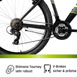 Galano GA270 Mountainbike 27,5 Zoll Fahrrad Hardtail MTB 21 Gänge Damen Herren 160 - 175 cm V-Brakes