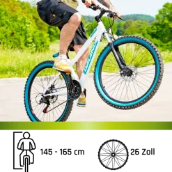 Galano G600 Dirtbike Fahrrad 26 Zoll für Jugendliche und Erwachsene 145 - 165 cm Mountainbike Dirt Bike Cross MTB