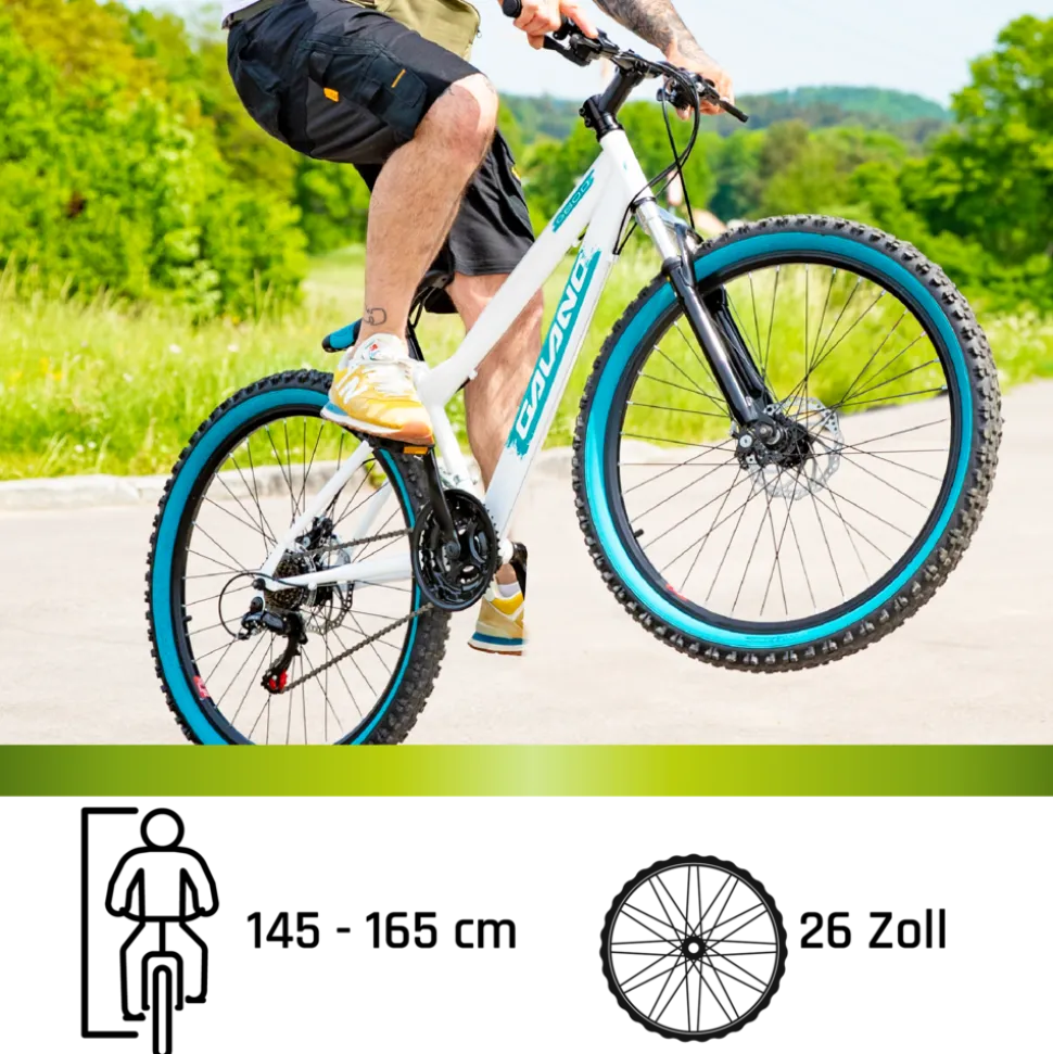 Galano G600 Dirtbike Fahrrad 26 Zoll für Jugendliche und Erwachsene 145 - 165 cm Mountainbike Dirt Bike Cross MTB