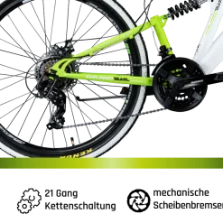 Galano Volt DS Mountainbike Fully ab 160 cm Jugendfahrrad 26 Zoll Fahrrad 21 Gang MTB für Jungen und Mädchen Jugendrad