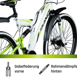 Galano Volt DS Mountainbike Fully ab 160 cm Jugendfahrrad 26 Zoll Fahrrad 21 Gang MTB für Jungen und Mädchen Jugendrad