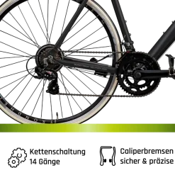 Galano Vuelta STI Rennrad Herren ab 150 cm Fahrrad Road Bike Fitnessrad Rennfahrrad für Einsteiger Tour 14 Gänge