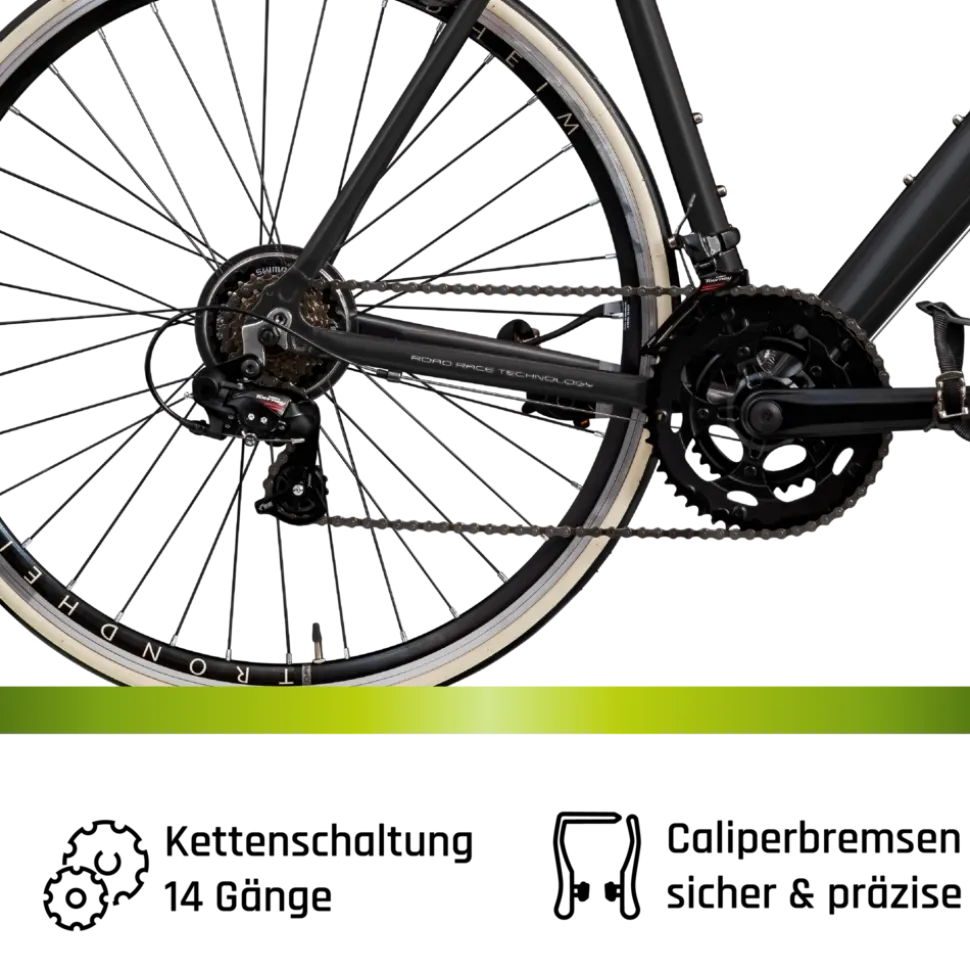 Galano Vuelta STI Rennrad Herren ab 150 cm Fahrrad Road Bike Fitnessrad Rennfahrrad für Einsteiger Tour 14 Gänge