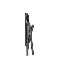 GARMIO® Gartenstuhl Balkonstuhl FLORENZ anthrazit, 7-fach verstellbar, klappbar, inkl. Nackenkissen, für Terrasse