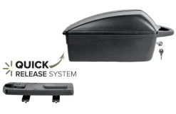 Gepäckbox, mit Quick-Release-System, Volumen: 11 Liter, Farbe: schwarz