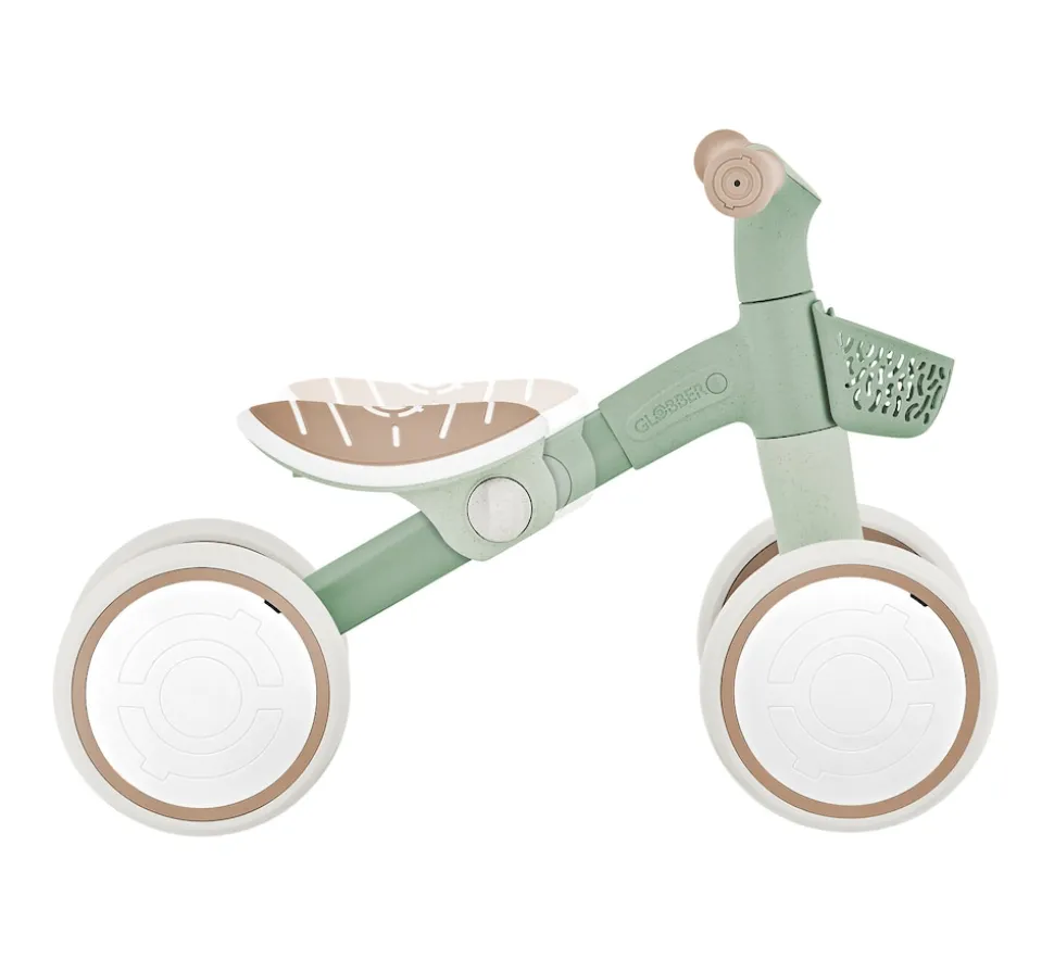 GLOBBER LEARNING BIKE – Aufsitzrad, Lernrad, 7 Zoll EVA-Bereifung, 4-rädrig, Sattel höhenverstellbar, salbei grün