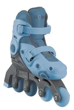 GLOBBER LEARNING SKATES 2in1 – Inline- und Quad-Skates Kinder, verstellbar Gr.26-29, ABEC 9, Rollengröße 48x24 mm, blau
