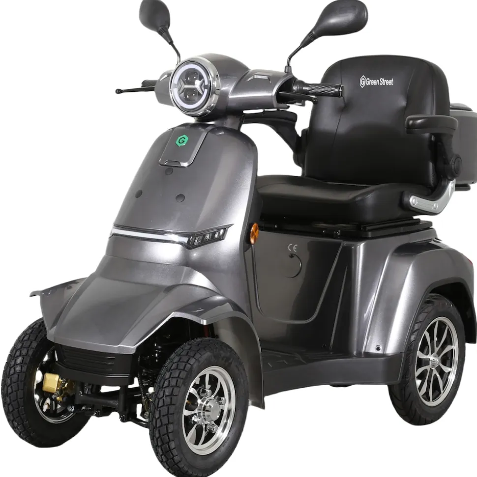GreenStreet Elektromobil E-Mover Deluxe 1000 W 20 km/h dunkelgrau inkl. Topcase