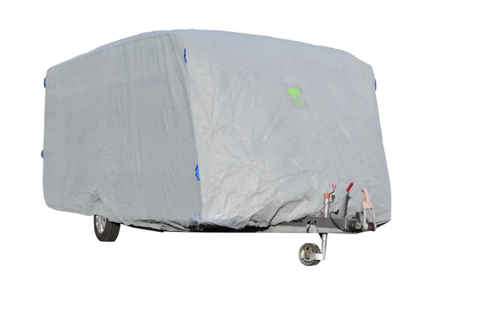 GreenYard Abdeckplane für Wohnwagen oder Wohnmobile Größe L 610 x 250 x 220 cm