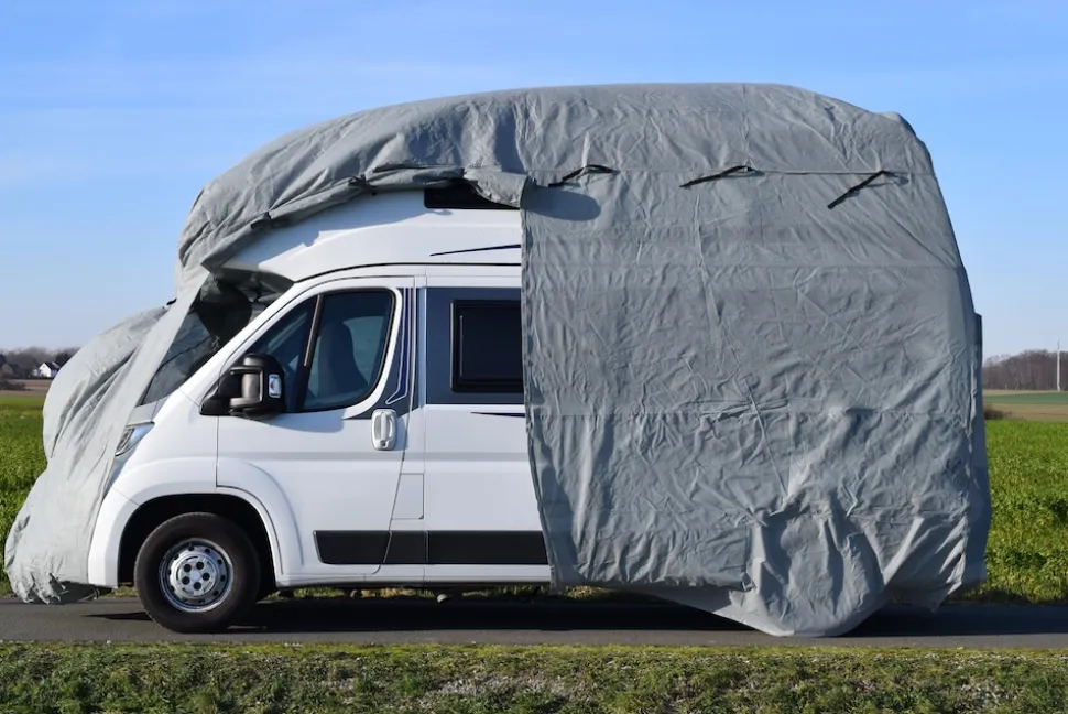 GreenYard Wohnmobil Schutzhülle Größe L 730 x 235 x 275 cm Schutzhaube Ganzgarage Garage Abdeckplane Campingmobil