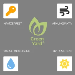 GreenYard Wohnwagen Abdeckplane mit Reflektoren Größe M | 550 x 250 x 220 cm