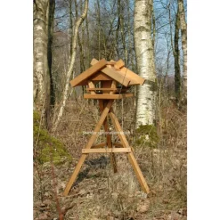 Großes Eiche-Vogelhaus Gartenwald mit Futtersilio