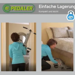 Gymform® Bewegungstrainer für Senioren klappbar - Fitnessgerät Bi Pedaler