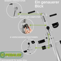 Gymform® Bewegungstrainer für Senioren klappbar - Fitnessgerät Bi Pedaler