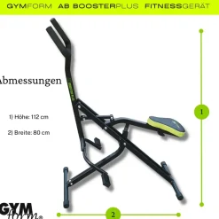 Gymform® Fitnessgerät für Zuhause klappbar - Trainingsgerät Ab Booster Plus