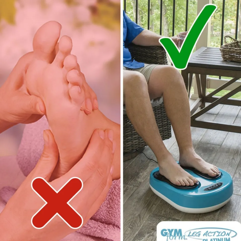 Gymform® Shiatsu Fußmassagegerät und Beinmassagegerät Leg Action Platinum